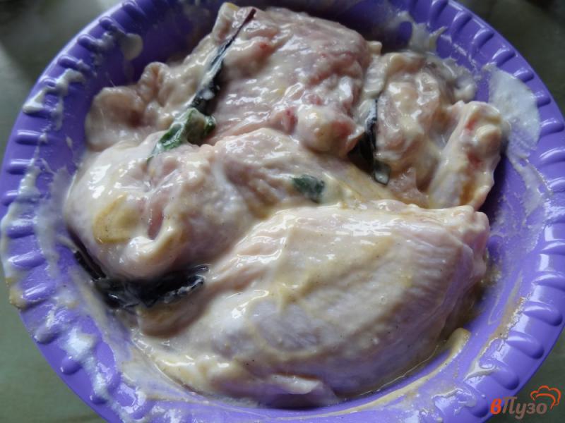 Фото приготовление рецепта: Курица маринованная в простокваше с базиликом шаг №6