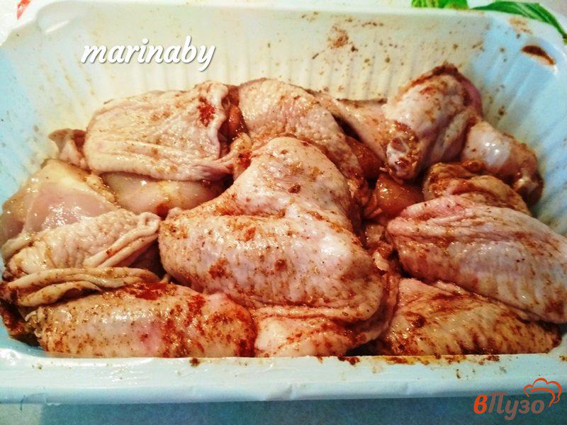 Фото приготовление рецепта: Куриные крылья гриль шаг №3