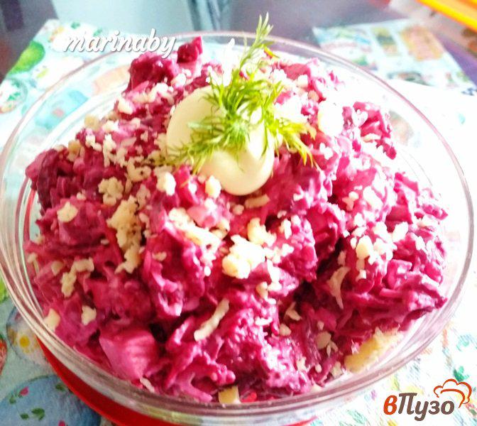 Фото приготовление рецепта: Салат из свеклы «Фламинго» шаг №9