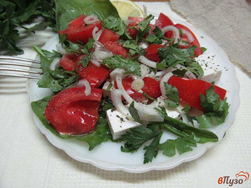 Фото приготовление рецепта: Салат по-гречески шаг №4