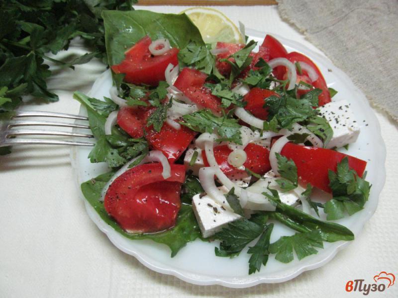 Фото приготовление рецепта: Салат по-гречески шаг №5