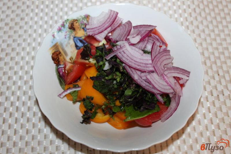 Фото приготовление рецепта: Томатный салат шаг №3