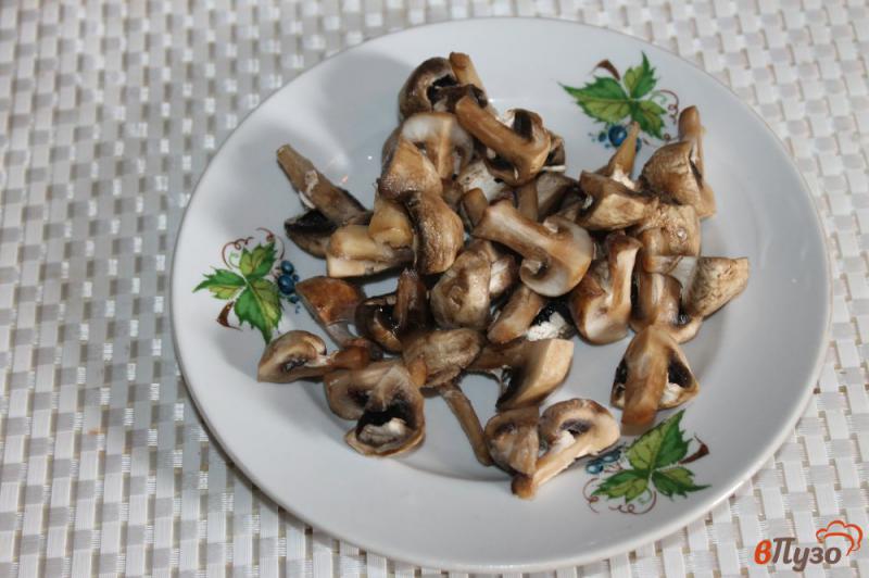 Фото приготовление рецепта: Спаржевая фасоль с грибами шаг №4