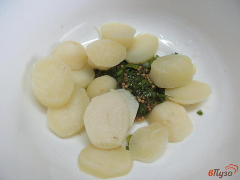 Фото приготовление рецепта: Итальянский картофельный салат с салями шаг №3