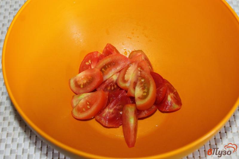 Фото приготовление рецепта: Салат с баклажаном и куриным филе шаг №4
