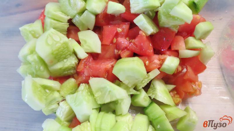 Фото приготовление рецепта: Салат с овощами шаг №3