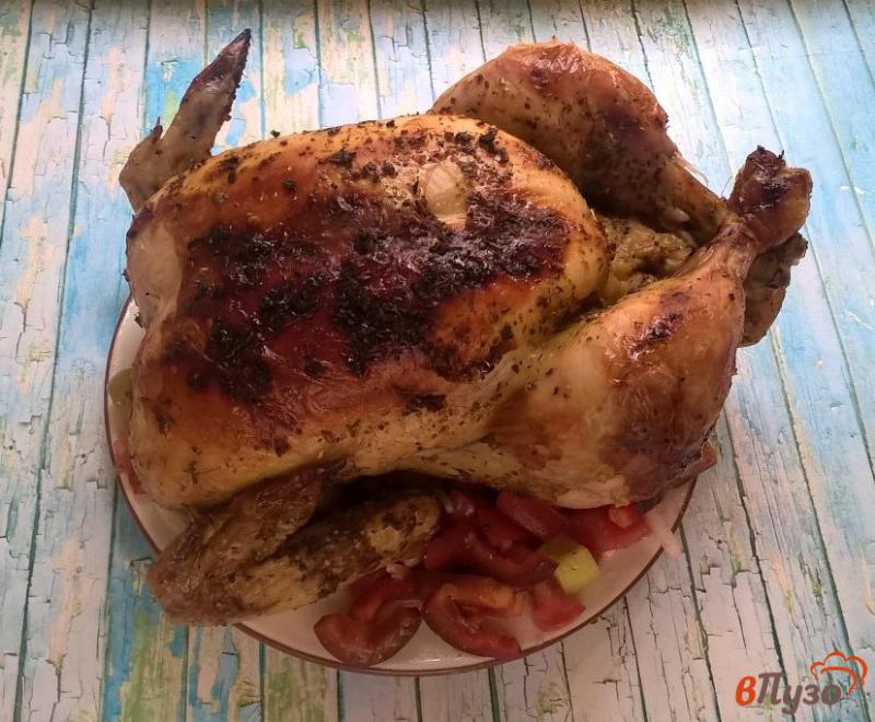 Фото приготовление рецепта: Курица фаршированная с рисом и грибами шаг №6