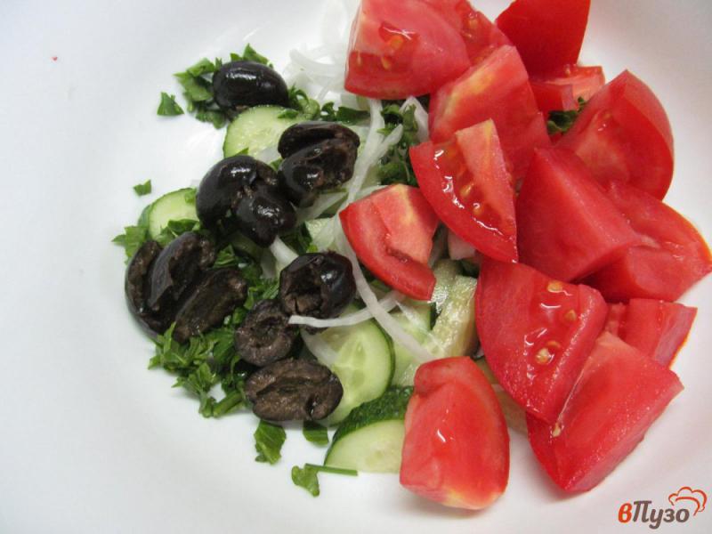 Фото приготовление рецепта: Овощной салат под соусом из печеного перца шаг №5