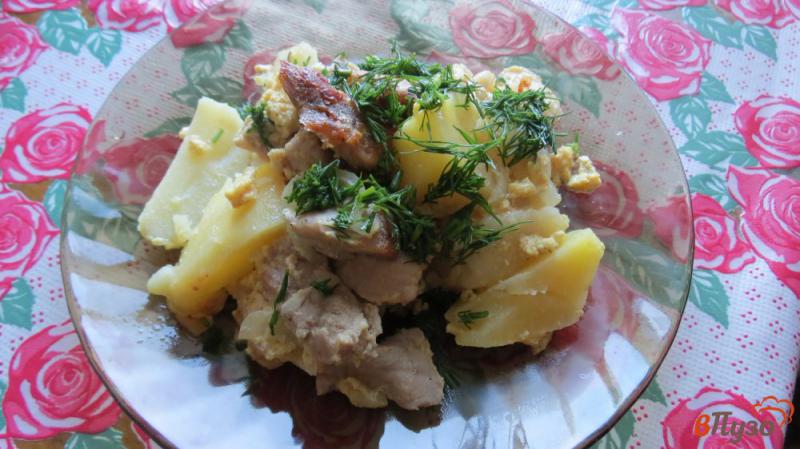 Фото приготовление рецепта: Картошка с мясом запеченные в пакете шаг №9