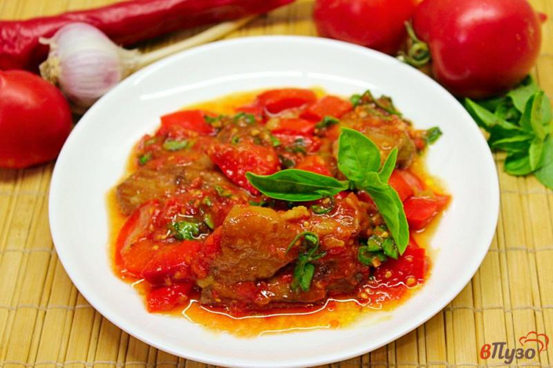 Фото приготовление рецепта: Курятина с перцем и томатным соусом шаг №6