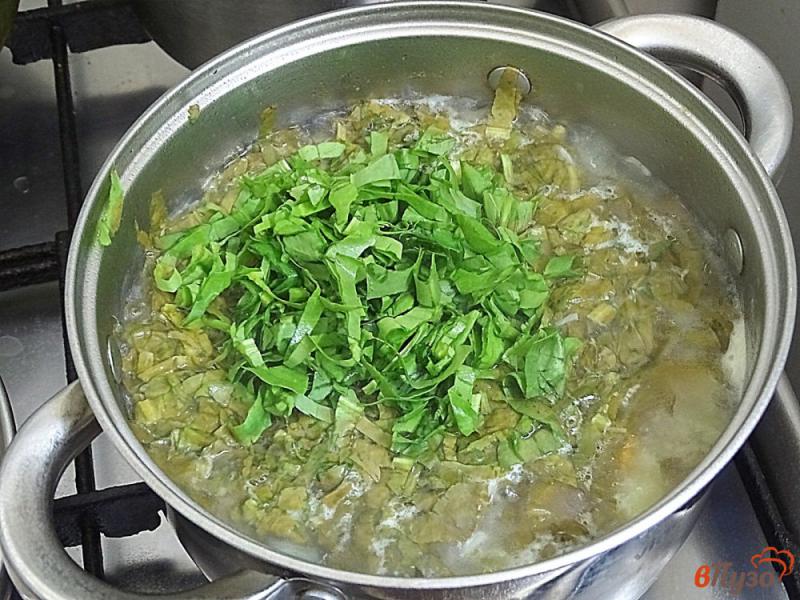 Фото приготовление рецепта: Суп со щавелем и капустой шаг №8