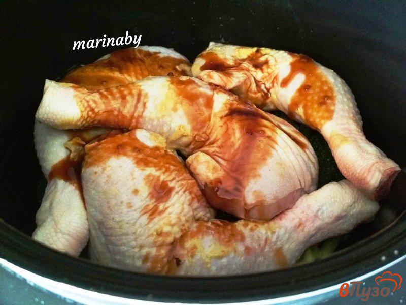 Фото приготовление рецепта: Куриные окорочка с брокколи в мультиварке шаг №2