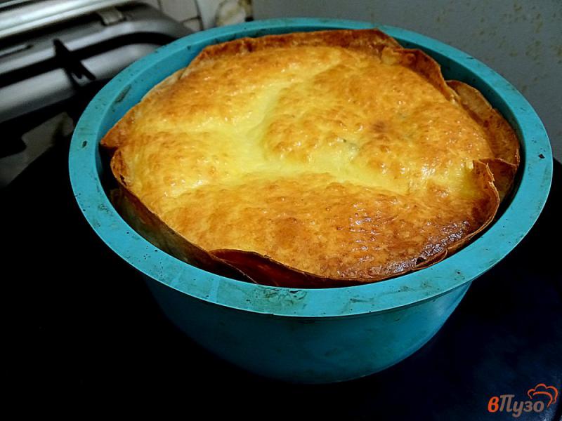 Фото приготовление рецепта: Пирог из лаваша с субпродуктами шаг №10