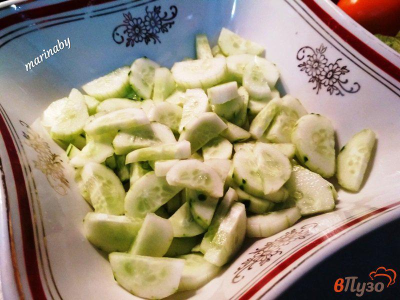 Фото приготовление рецепта: Салат овощной с тыквенным маслом шаг №1