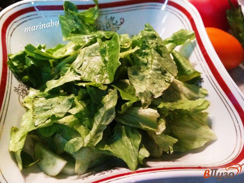 Фото приготовление рецепта: Салат овощной с тыквенным маслом шаг №2