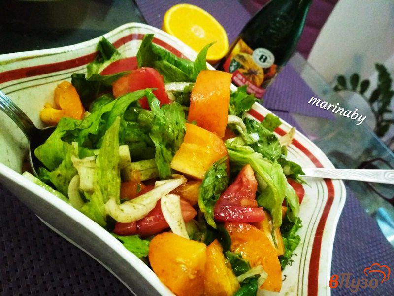 Фото приготовление рецепта: Салат овощной с тыквенным маслом шаг №5