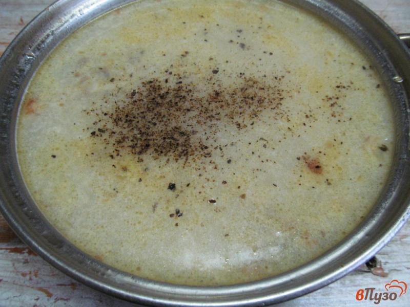 Фото приготовление рецепта: Суп с шампиньоном и горчичным соусом шаг №7