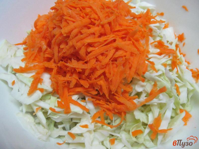 Фото приготовление рецепта: Салат из капусты с баклажаном шаг №3