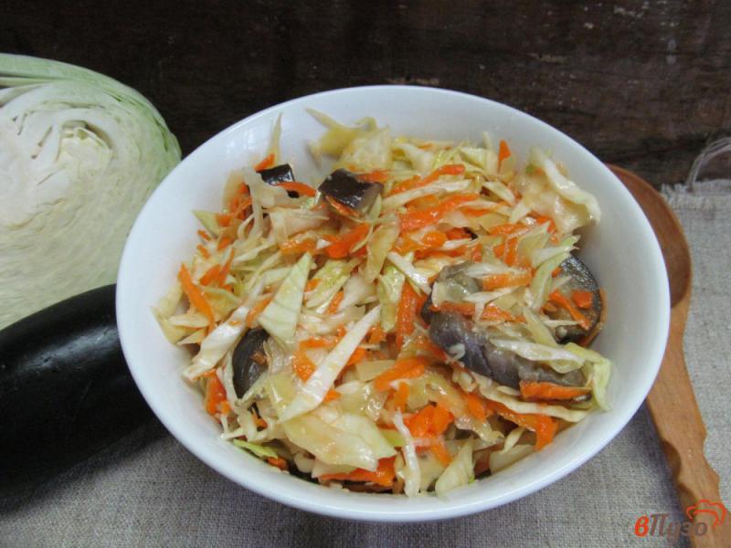 Фото приготовление рецепта: Салат из капусты с баклажаном шаг №12