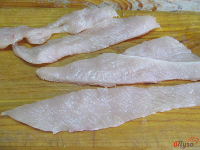 Фото приготовление рецепта: Шашлык из куриной грудки с беконом и баклажаном шаг №1