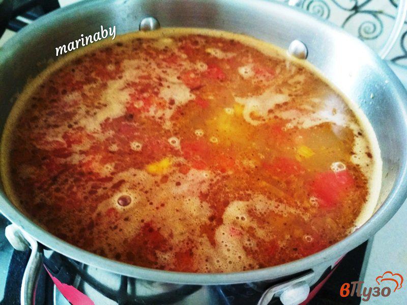 Фото приготовление рецепта: Суп с фрикадельками и овощами шаг №10