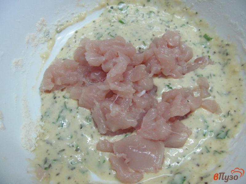 Фото приготовление рецепта: Рубленое куриное мясо в кляре шаг №4