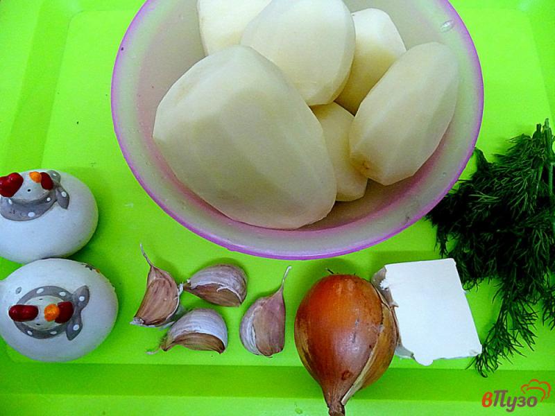 Фото приготовление рецепта: Картофельно - чесночный суп шаг №1