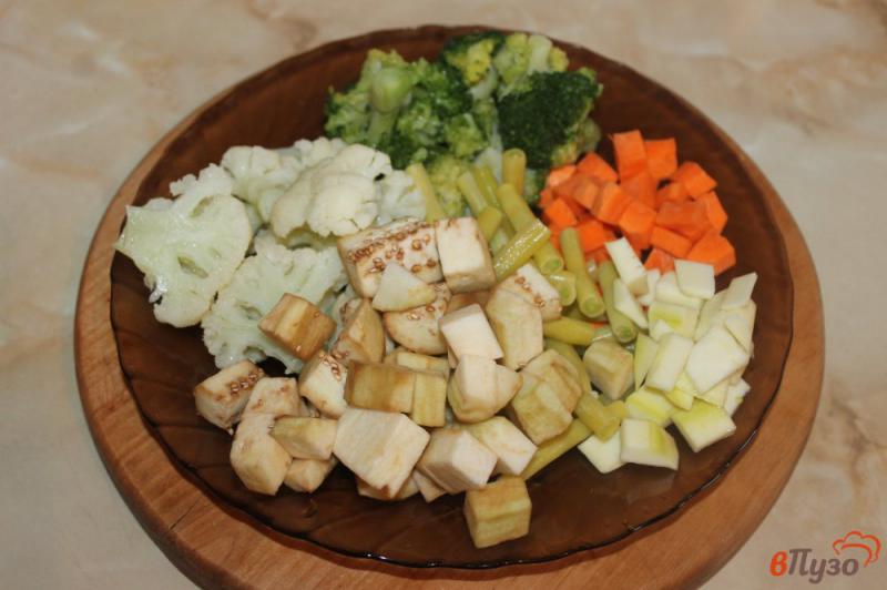 Фото приготовление рецепта: Овощное рагу с брокколи и цветной капустой шаг №1