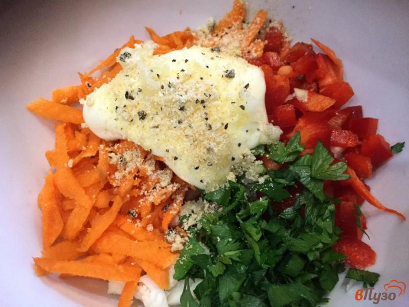 Фото приготовление рецепта: Салат с морковью и цветной капустой шаг №6