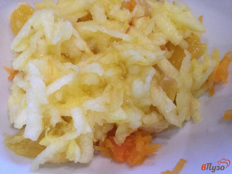 Фото приготовление рецепта: Тыквенный салат с яблоками и апельсинами шаг №6