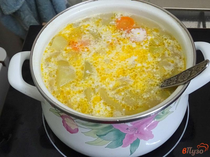 Фото приготовление рецепта: Суп пюре из кабачков и картофеля шаг №9