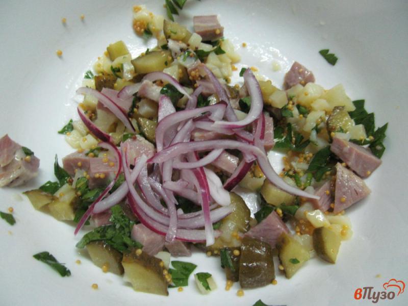 Фото приготовление рецепта: Салат «Деревенский» с мясом и картофелем шаг №3