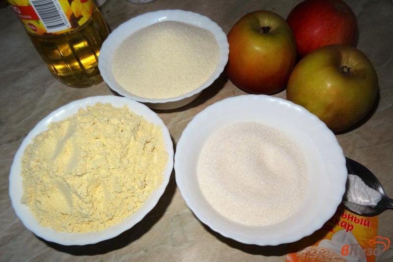 Фото приготовление рецепта: Постный яблочный насыпной пирог шаг №1
