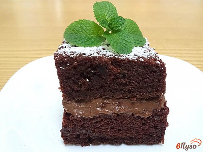 Фото приготовление рецепта: Пирог шоколадный постный шаг №10