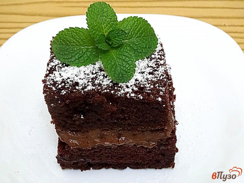 Фото приготовление рецепта: Пирог шоколадный постный шаг №9