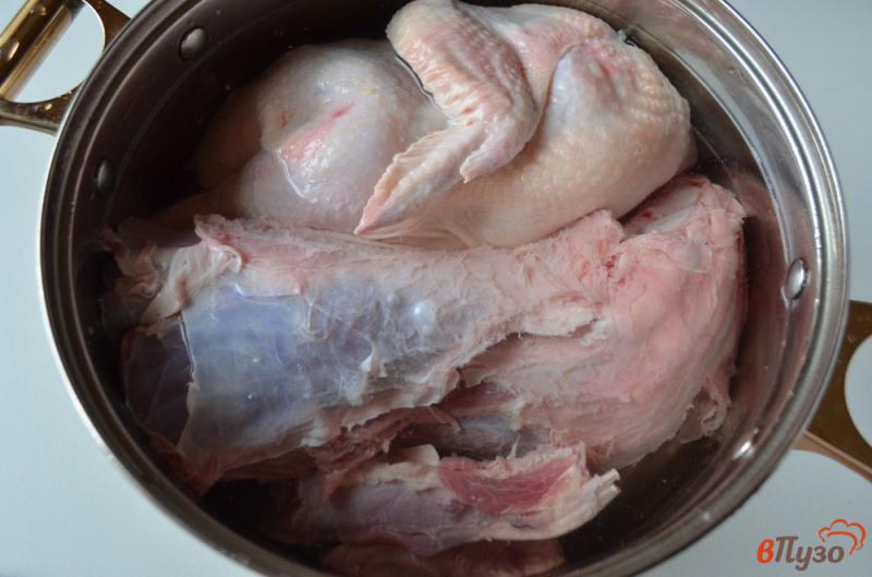 Фото приготовление рецепта: Холодец из курицы и говядины шаг №2