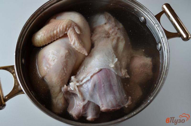 Фото приготовление рецепта: Холодец из курицы и говядины шаг №3
