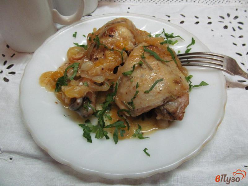 Фото приготовление рецепта: Курица с мандаринами шаг №5