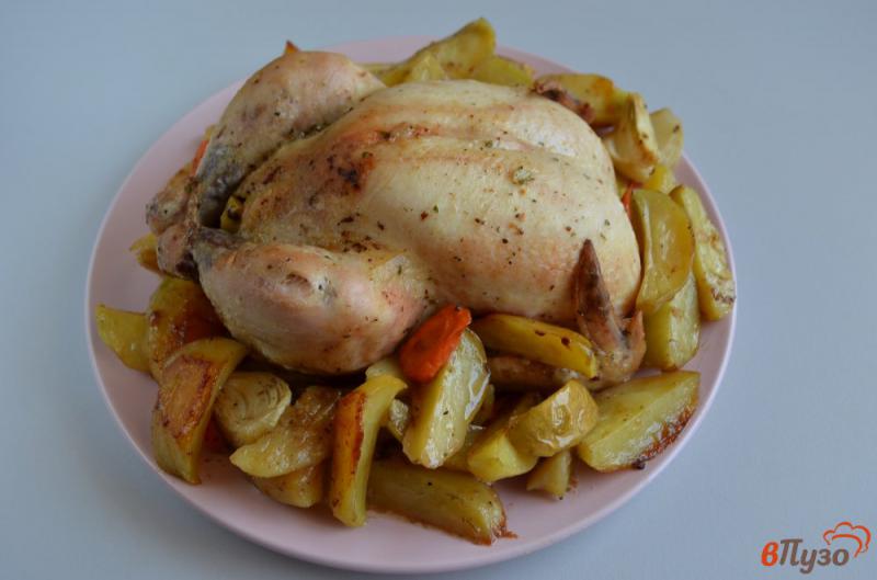 Фото приготовление рецепта: Курица с яблоками шаг №7