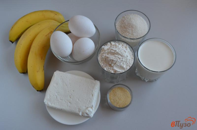 Фото приготовление рецепта: Творожно-банановый торт шаг №1