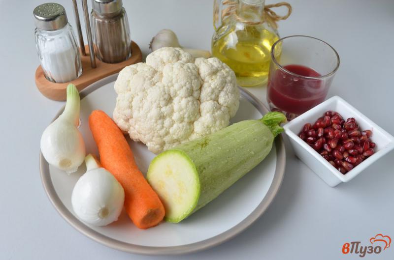 Фото приготовление рецепта: Салат с печеными овощами и гранатом шаг №1