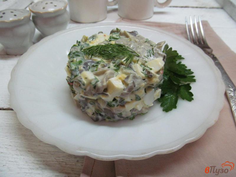 Фото приготовление рецепта: Грибной салат шаг №5