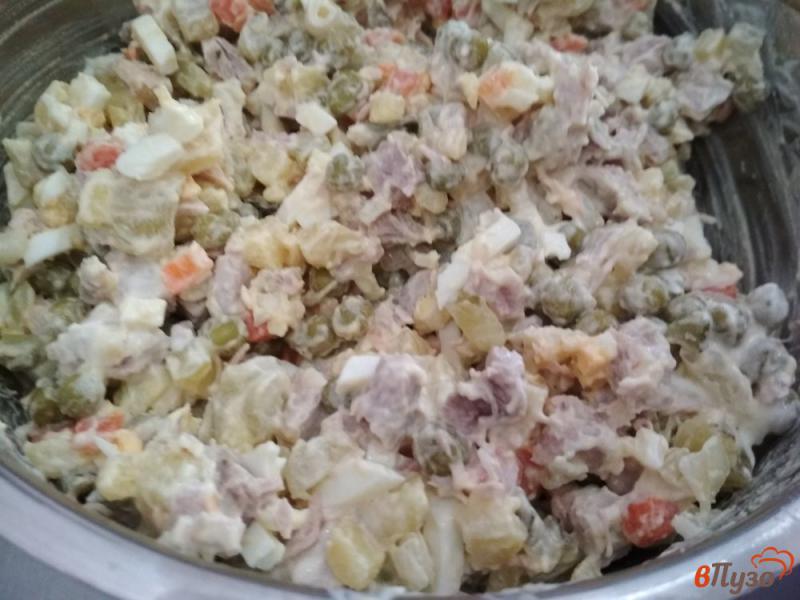 Фото приготовление рецепта: Мясной салат шаг №9