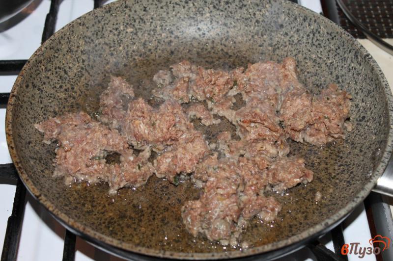 Фото приготовление рецепта: Блинчики с мясом, зеленью и сметаной шаг №2