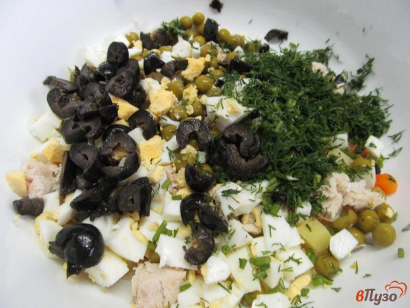 Фото приготовление рецепта: Овощной салат с куриным мясом шаг №6