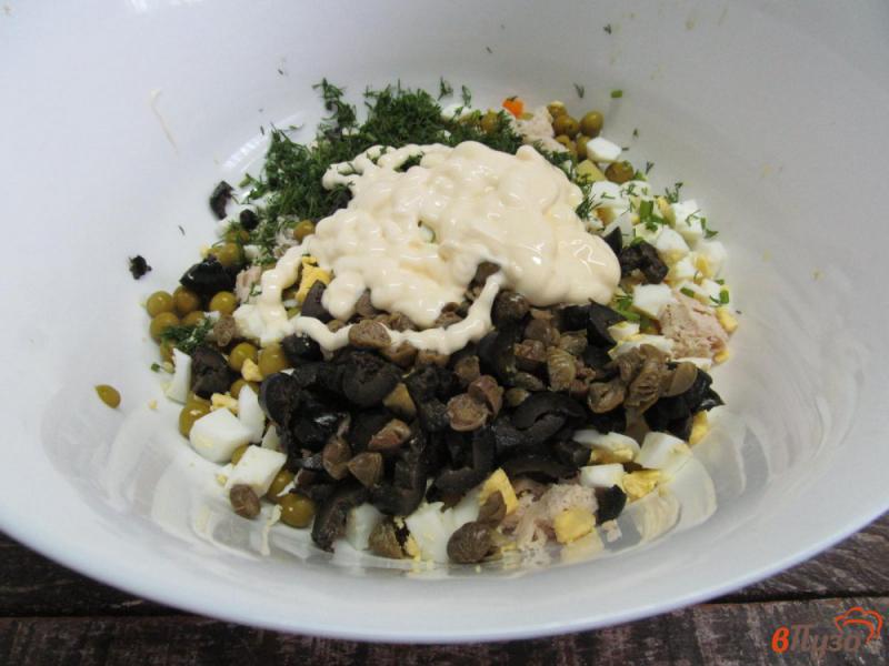 Фото приготовление рецепта: Овощной салат с куриным мясом шаг №8