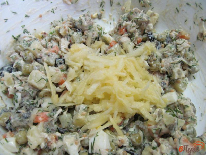 Фото приготовление рецепта: Овощной салат с куриным мясом шаг №9