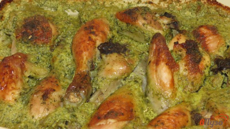 Фото приготовление рецепта: Курица в зеленом соусе шаг №6