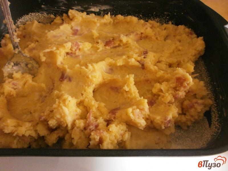 Фото приготовление рецепта: Картофельная запеканка со сливочной корочкой шаг №10