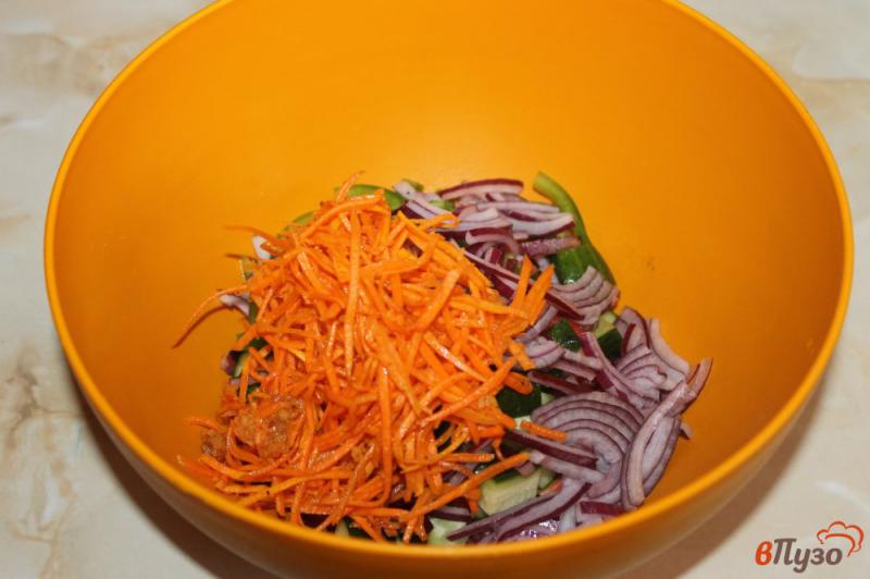 Фото приготовление рецепта: Овощной салат с морковью по - корейски шаг №5